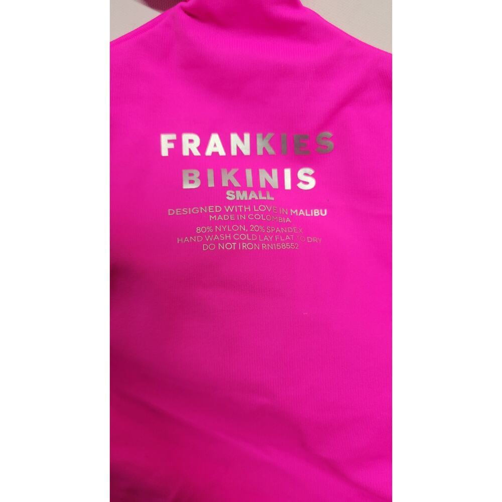 Frankies Bikinis Dorothy Halter Cutout One-Piece Swimsuit in Watermelon Small - Picture 9 of 10